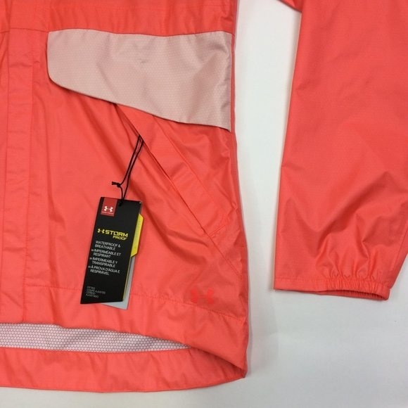 Under Armour Cloudstrike Shell Jacket Women's Small 1350954 Orange - Picture 3 of 8